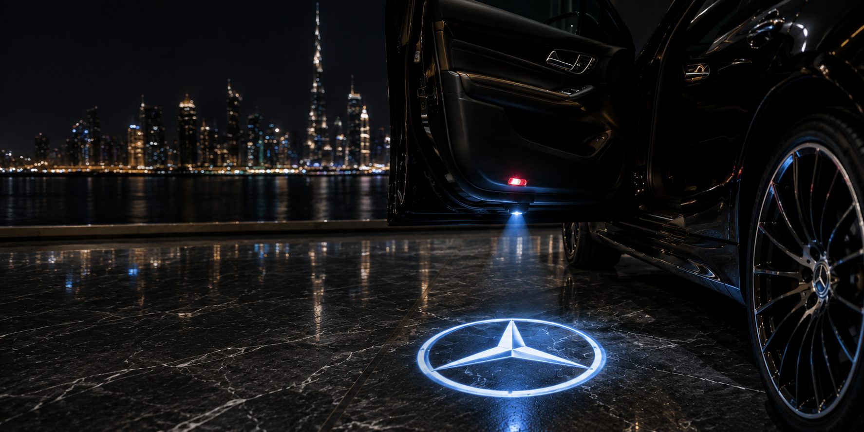 LED door logo light projection